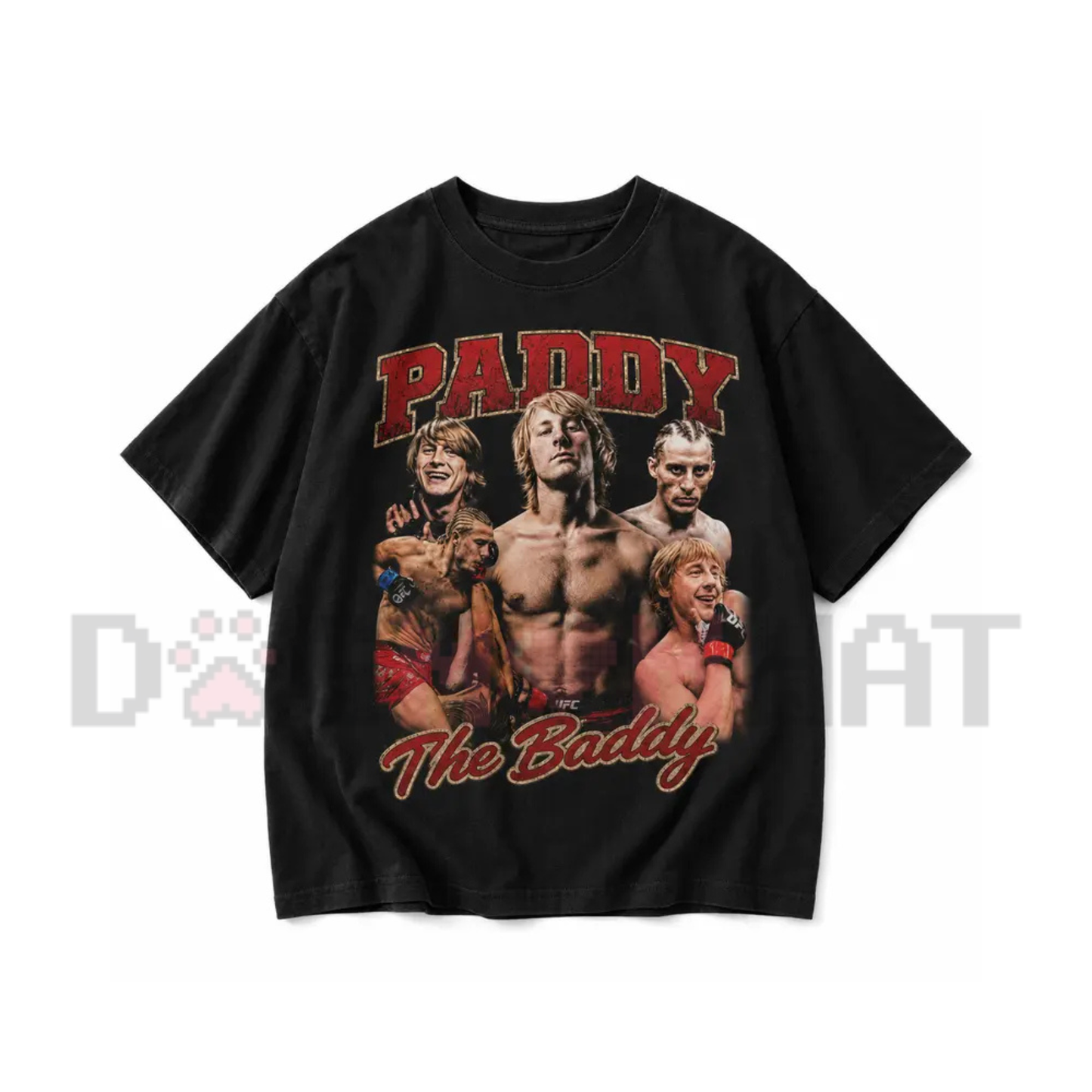 Liverpool Brawler Combat Vintage Wash Tee - Paddy The Baddy UFC Graphic Men's Cotton Fighter Shirt
