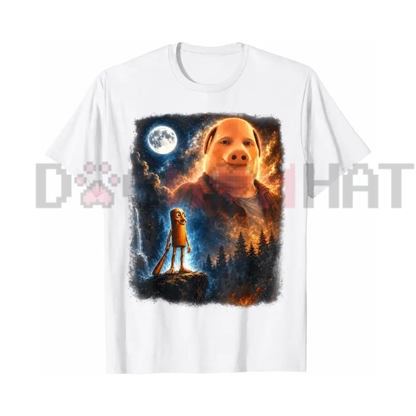 Tung Tung Tung Sahur John Pork Graphic Tee - Funny Viral Meme Cotton Unisex T-Shirt
