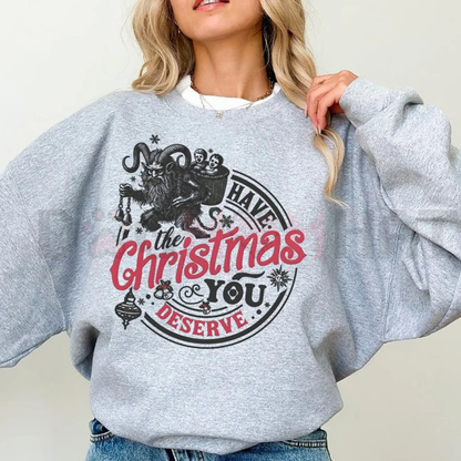 Spooky Krampusnacht Folklore Jumper – Gothic Alternative Christmas Sweatshirt