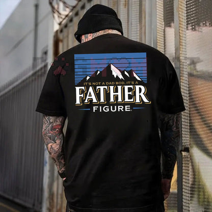 "Father Figure" Funny Dad Tee for Men – Ironic Dad Slogan Fatherhood Humor Gift