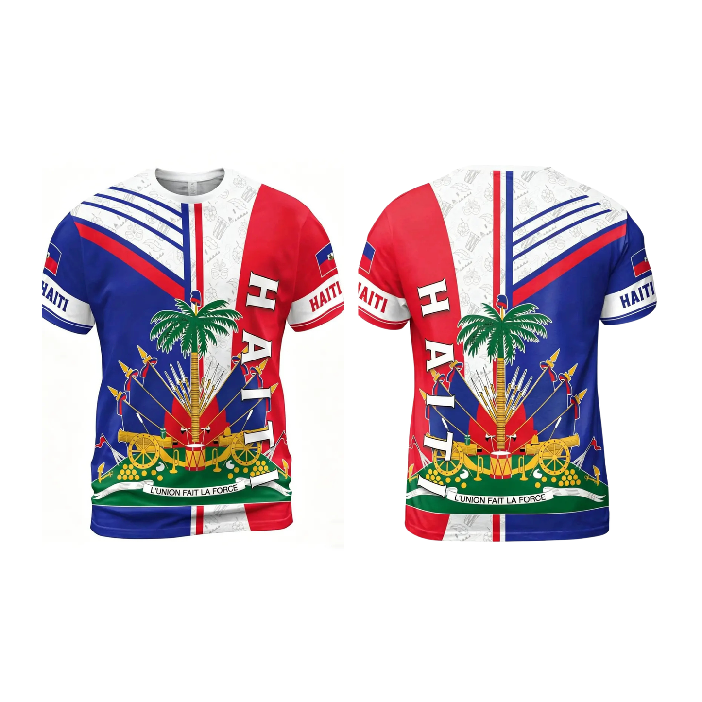 Men's Haiti Football 3D Graphic Shirt
