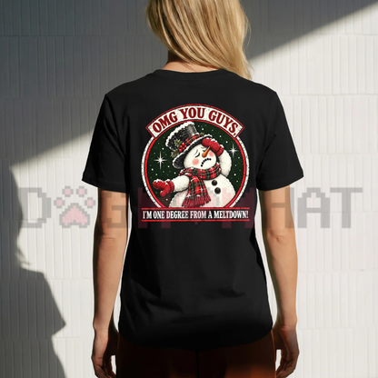 Sub-Zero Stress Point Tee – Melting Snowman Sarcastic Christmas Shirt