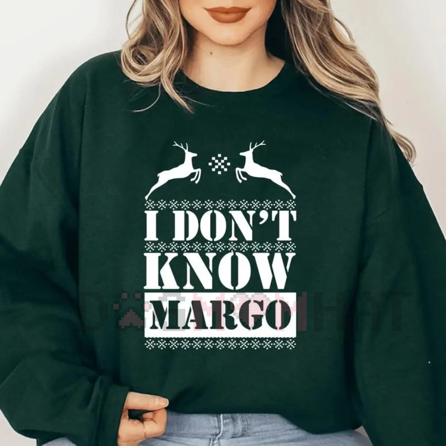Made in USA Christmas Couple 100% Cotton Sweatshirt – Cute Matching Holiday Design Unisex Sweatshirt for Women and Men
