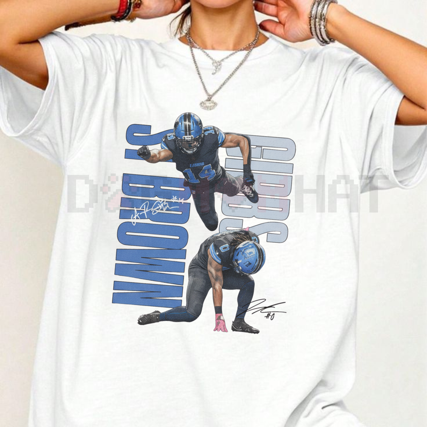 Amon-Ra & Gibbs 'One Pride' T-Shirt – Detroit Football Dynamic Duo Tee