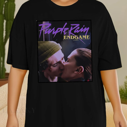 "Purple Rain" End Game T-Shirt – Vintage Prince Tribute Graphic Tee, Retro 80s Music Legend Shirt, Purple Rain Movie Inspired Fan Apparel, Unisex Rock Pop Top
