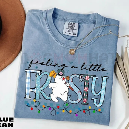 Feeling A Little Frosty' Comfort Colors® T-shirt – Cute Snowman Tee