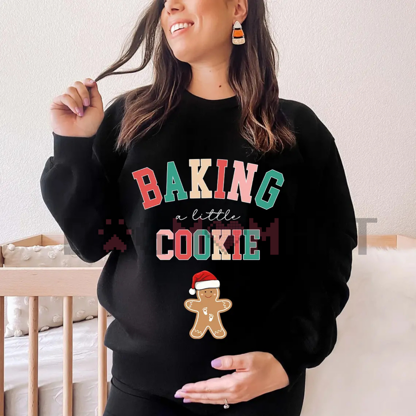 "Baking a Little Cookie" Pregnancy Announcement Sweatshirt
