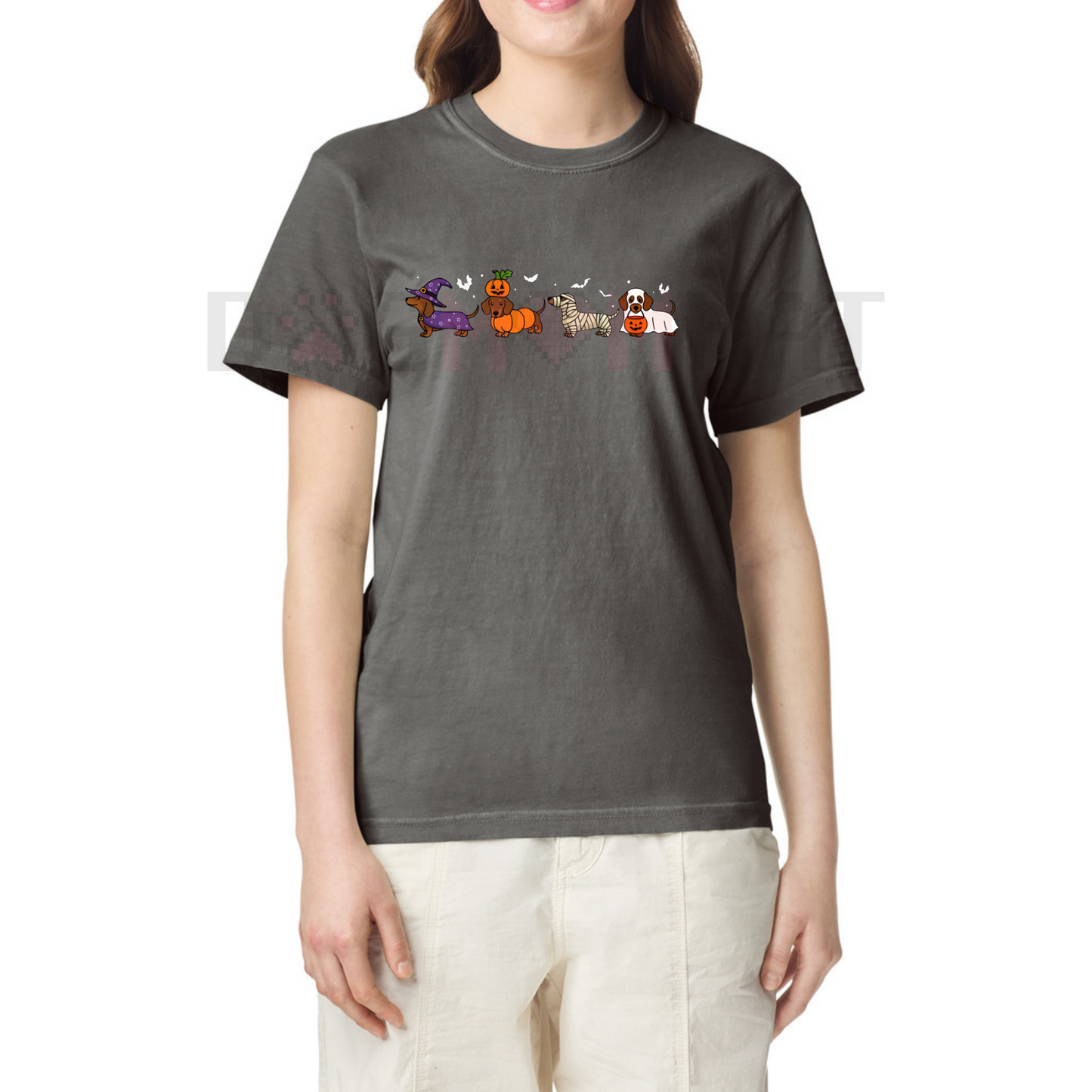 Dachshund Shirt – Halloween Ghost Spooky Wiener Dog Tee, Dog Mama Halloween Gift