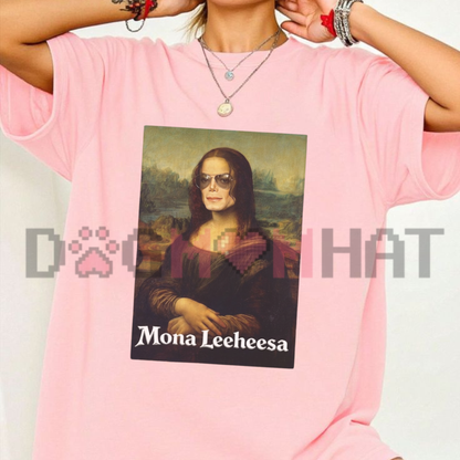 Mona Leehee Mashup Graphic Tee - Funny Art Parody Pop Culture Pure Cotton Unisex T-Shirt
