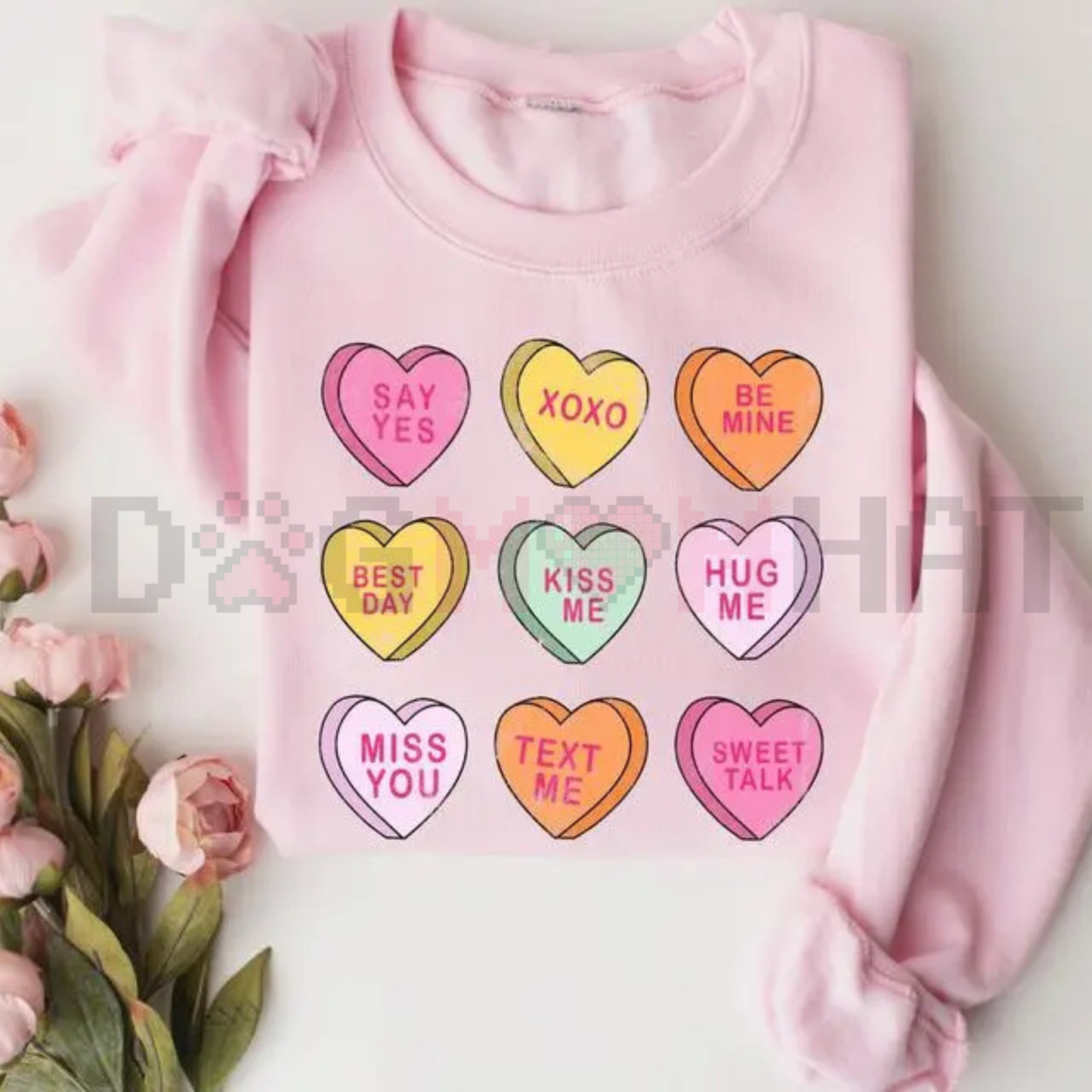 Valentine’s Day Conversation Hearts Sweatshirt