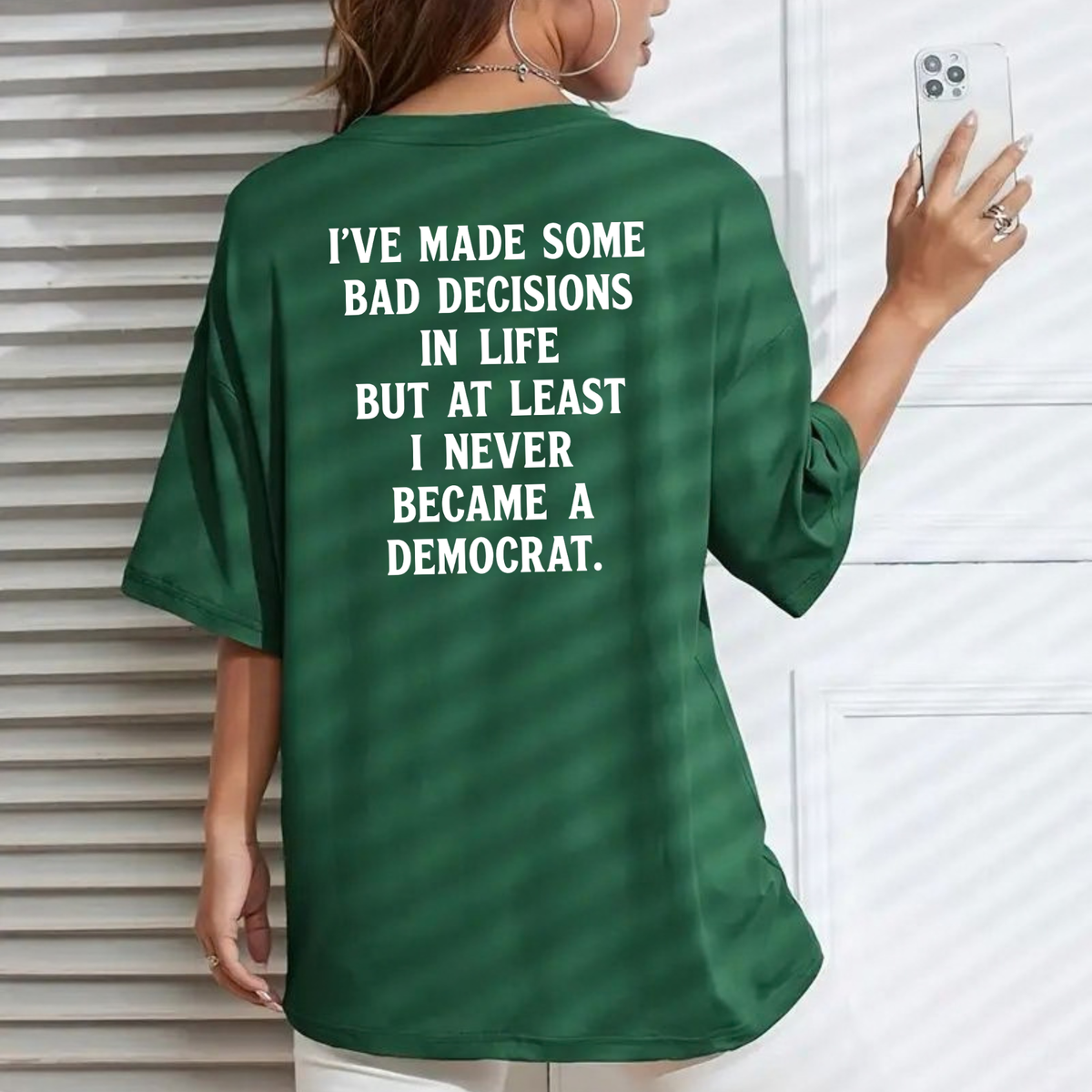 Patriot's Verdict Tee – "I've Made Some Bad Decisions" Conservative Political Graphic Shirt