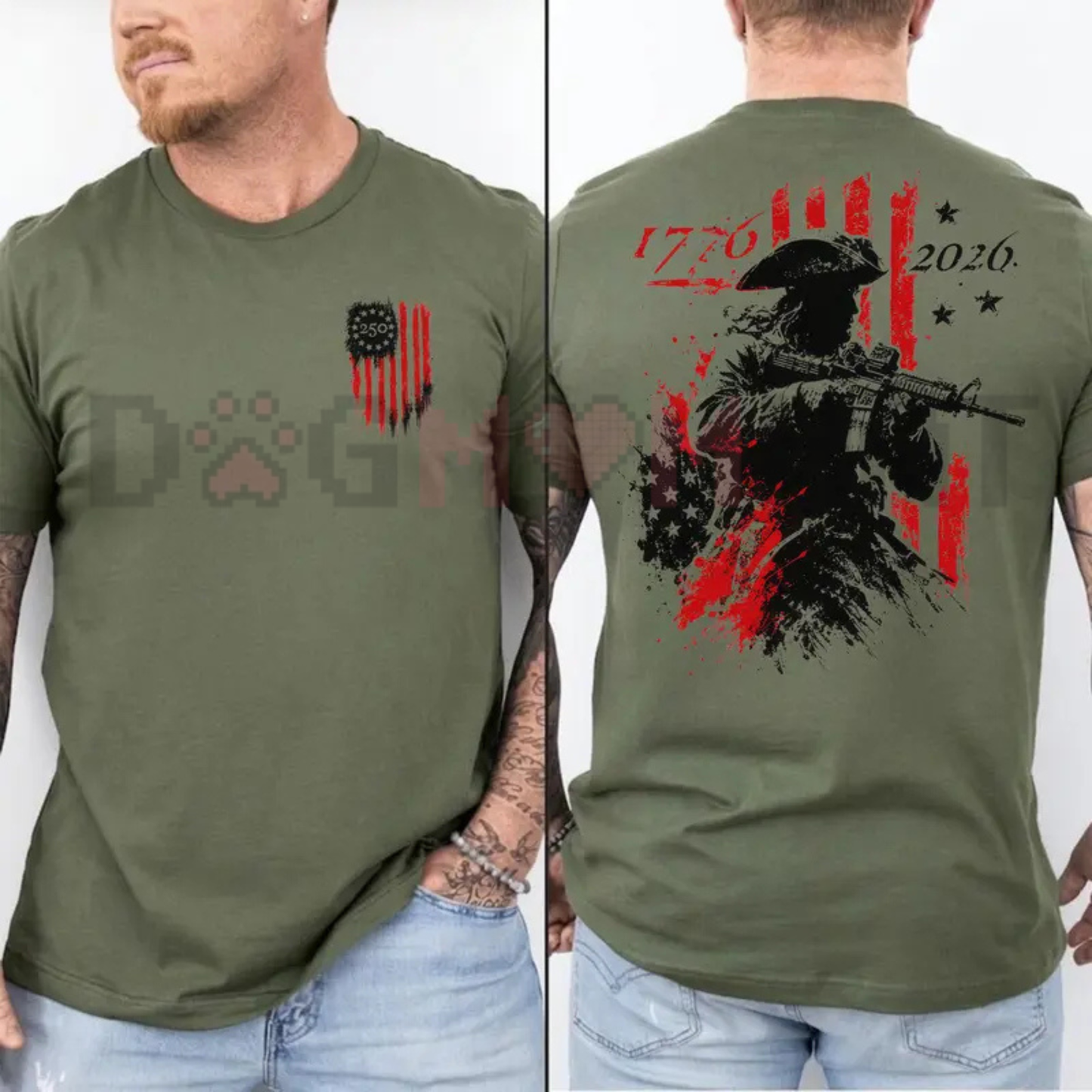 250th Anniversary Distressed 2-Sided Patriot Tee