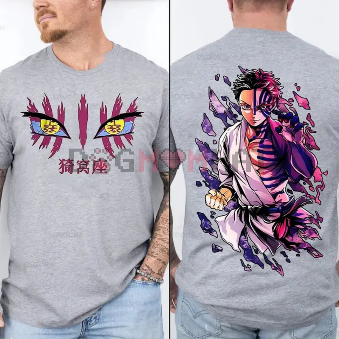Akaza Demon Slayer T-Shirt – Anime Manga Color Shirt, Kimetsu No Yaiba Fan, Unisex Short Sleeve Tee