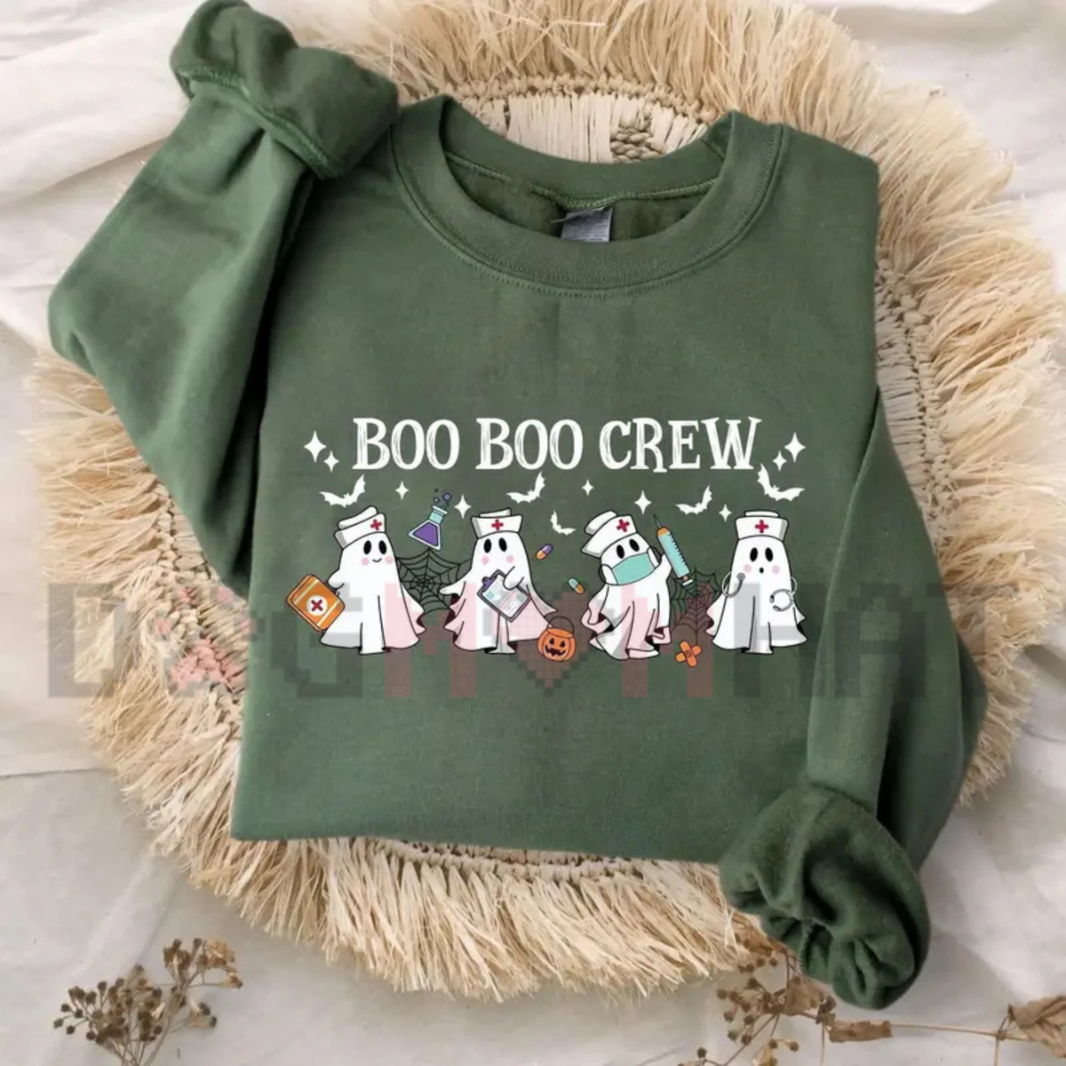 "Boo Boo Crew" Spooky Halloween Nurse Fleece Sweatshirt