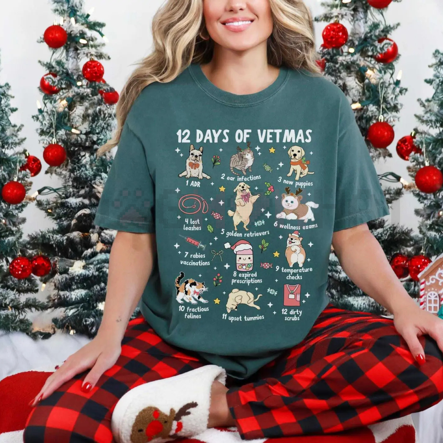Vet Med 'Happy Holla-Days & Healthy Paws' Tee
