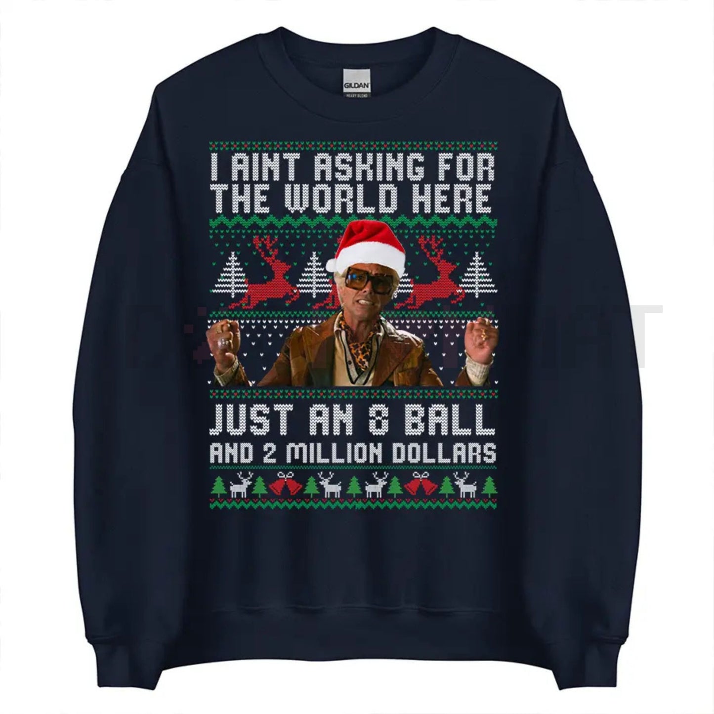 Funny The Righteous Gemstones '8 Ball & 2 Million' Ugly Christmas Sweatshirt