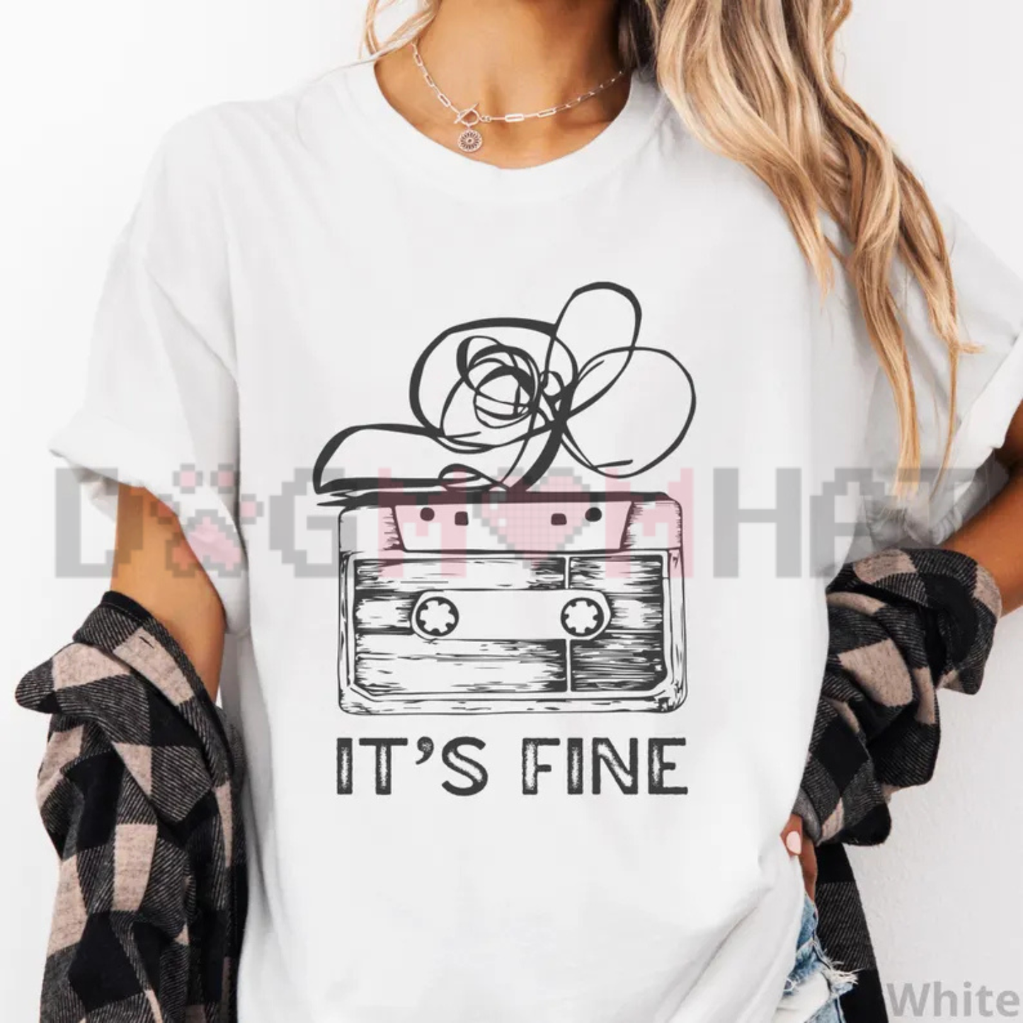 It's Fine Retro Cassette Tape Graphic Tee - Funny 80s 90s Music Vintage Cotton Unisex T-Shirt