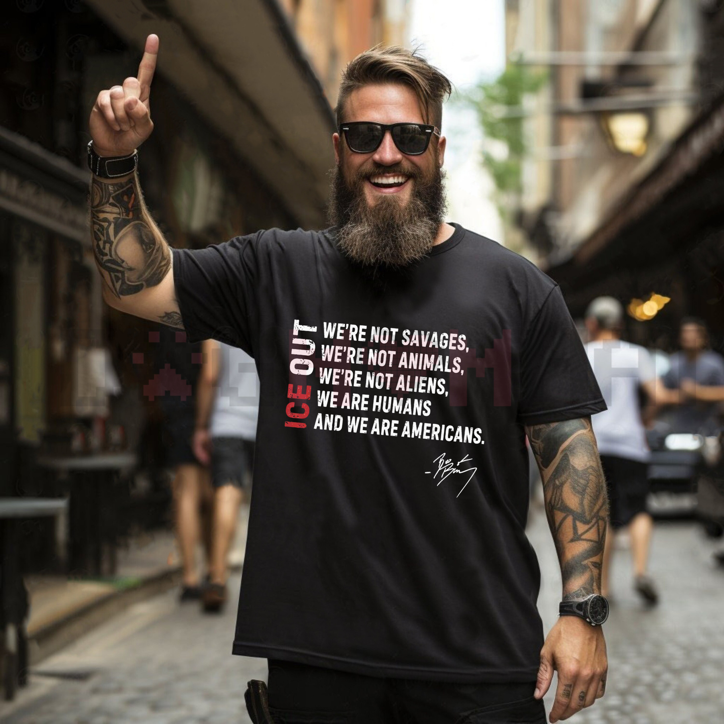 Retro "I.C.E. Out" Political Activist Tee