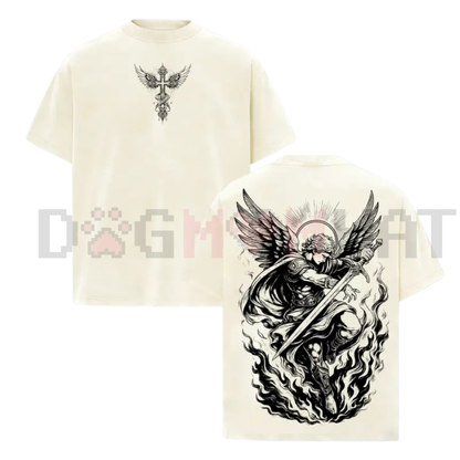Archangel Michael Vintage Washed Oversized T-Shirt