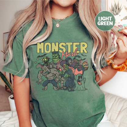 Retro Halloween Comfort Colors Shirt – Monster Mash T-Shirt, Vintage Ghost Tee