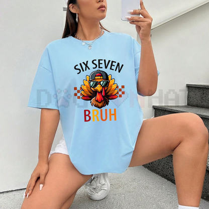 Viral 'Six Seven Bruh' Thanksgiving Meme Tee