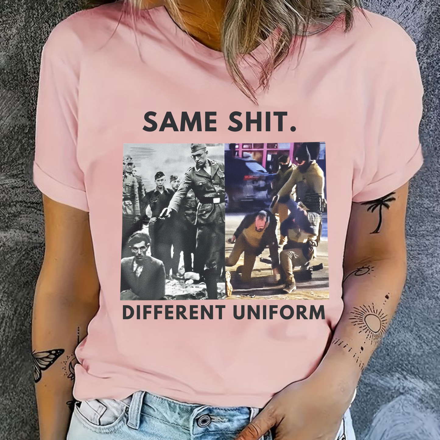 "Abolish ICE" Different Uniform Same Shit Shirt – Pro-Immigrant Activist Tee