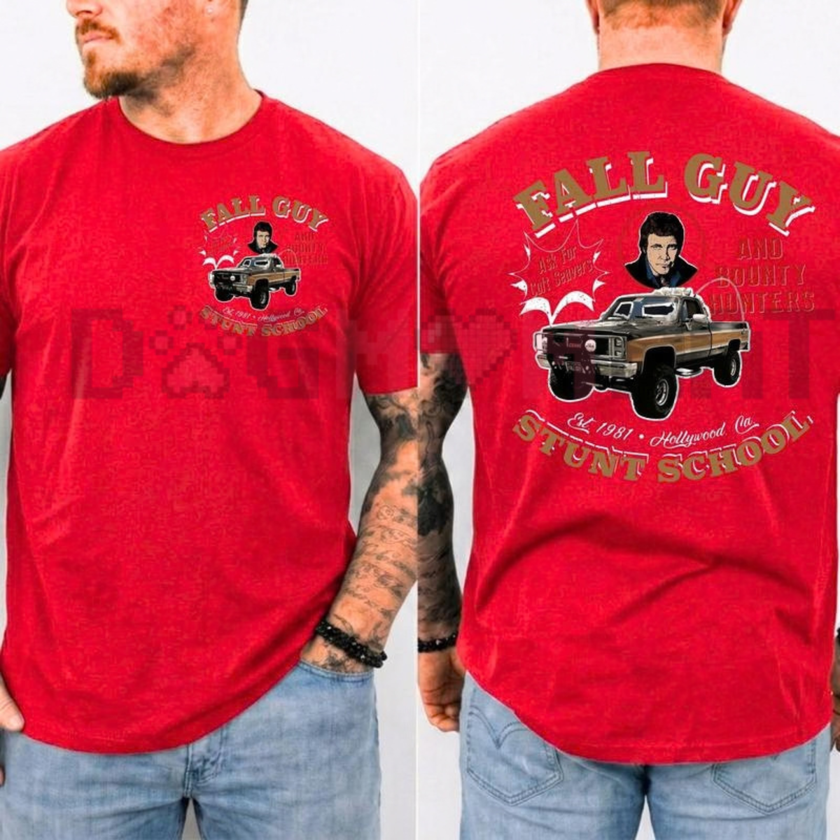 "The Fall Guy Vintage Stuntman" Retro Action Graphic T-Shirt
