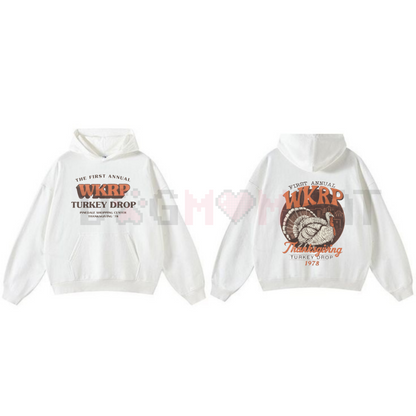 Turkey Drop 1978 Hoodie – WKRP In Cincinnati, Funny Thanksgiving Hoodie