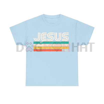 Vintage "Jesus King" T-Shirt – Classic Christian Cotton Menswear Tee, Retro Religious Graphic Shirt