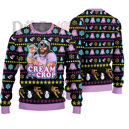 "The Cream of The Crop" Funny Ugly Sweater – Premium Christmas Gift for Friends & Family