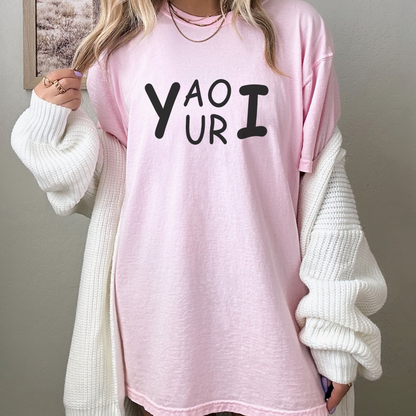Subculture Script Statement Tee – Yaoi Yuri Bold Handwritten Back Print Shirt