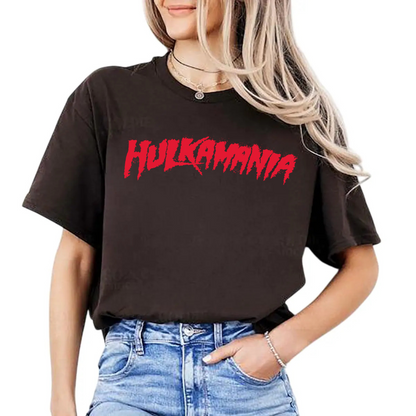 Official Hulk Hogan “HULKAMANIA” T-Shirt – WWE Wrestling Legend Tee for Fans, All Sizes, Unisex Fit
