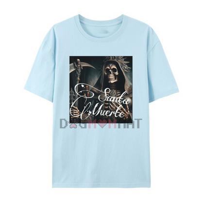 Santa Muerte Knight T-Shirt – Men's Skull Print Tee