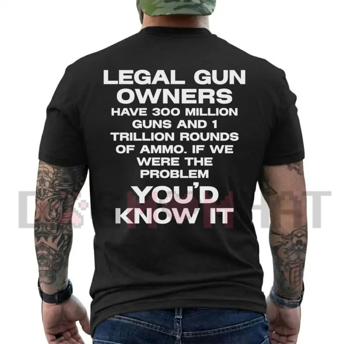 Legal Gun Owners 300 Million Guns Graphic T-Shirt