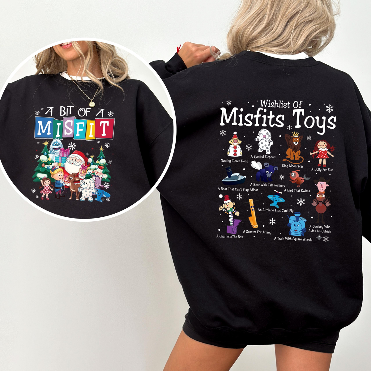 Misfit Toys Nostalgic Christmas Graphic Sweatshirt
