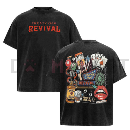 Treaty Oak Revival T-Shirt – Retro Rock Band Shirt, Vintage Music Graphic Tee, Unisex Cotton