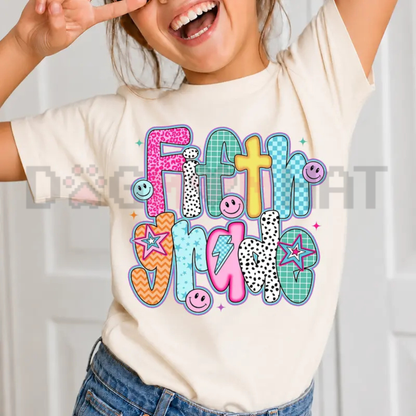Bow & Checkers First Day Fashion Tee - Preppy Coquette Back to School Grade Unisex Youth & Teacher Shirt