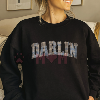 Plaid Darlin Preppy Country Graphic Sweatshirt