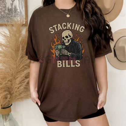 HAGBDH "Stacking Bills" T-Shirt – Funny Hustle Money Graphic Tee