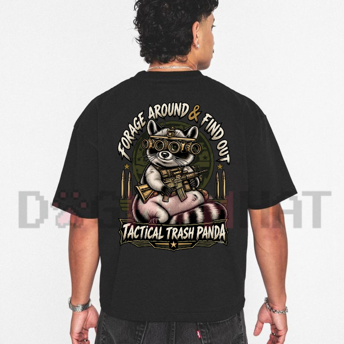 Forage Around & Find Out Tactical Trash Panda Graphic T-Shirt