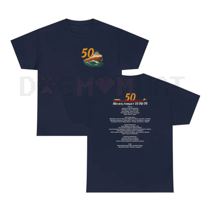 50th Anniversary Edmund Fitzgerald T Shirt - dogmomhat