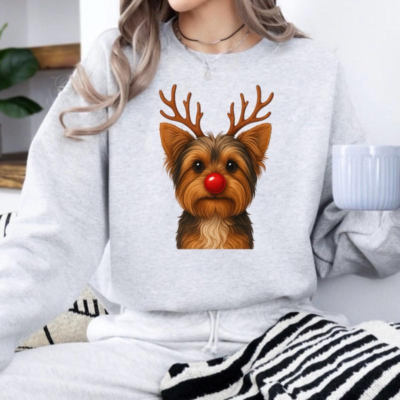 Christmas Reindeer Dog Sweatshirt – Unisex Festive Pet Graphic Pullover