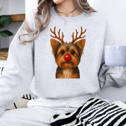 Christmas Reindeer Dog Sweatshirt – Unisex Festive Pet Graphic Pullover