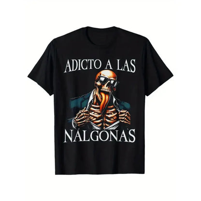 Calacas Chidas Gym T-Shirt – Mexican Slang Sarcastic Skeleton Tee, Humorous Graphic Shirt for Men