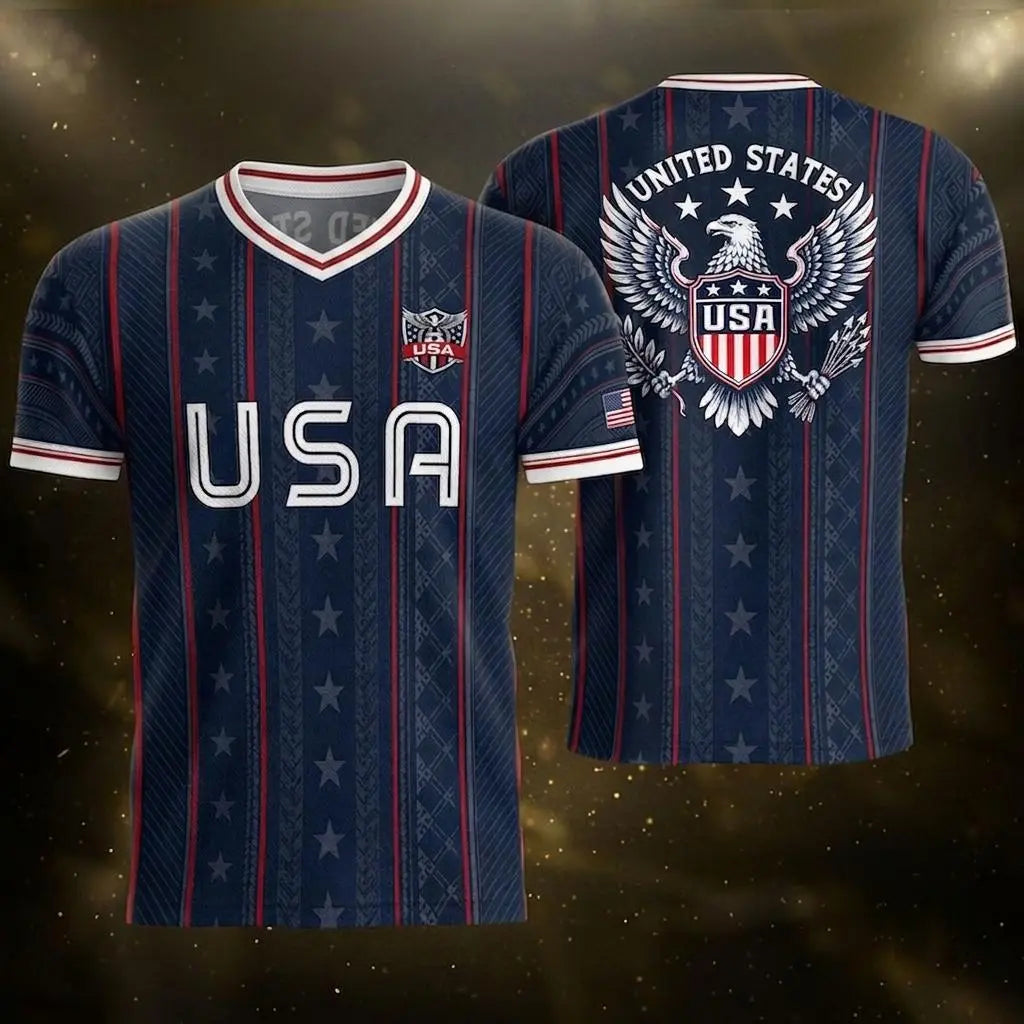 Men's USA 2026 V-Neck Soccer Fan Jersey