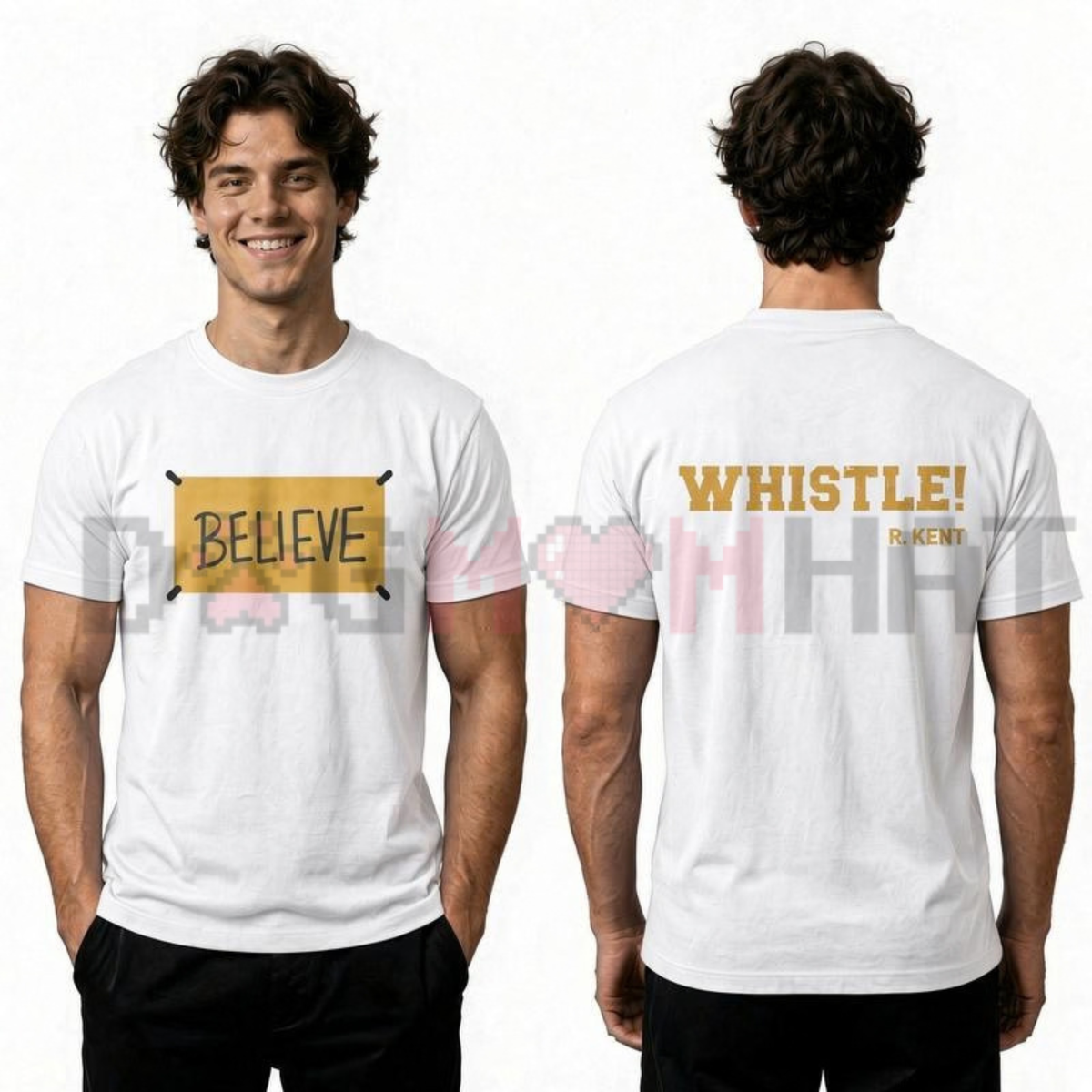 Believe Ted Lasso Motivational Backprint Men's Graphic T-Shirt