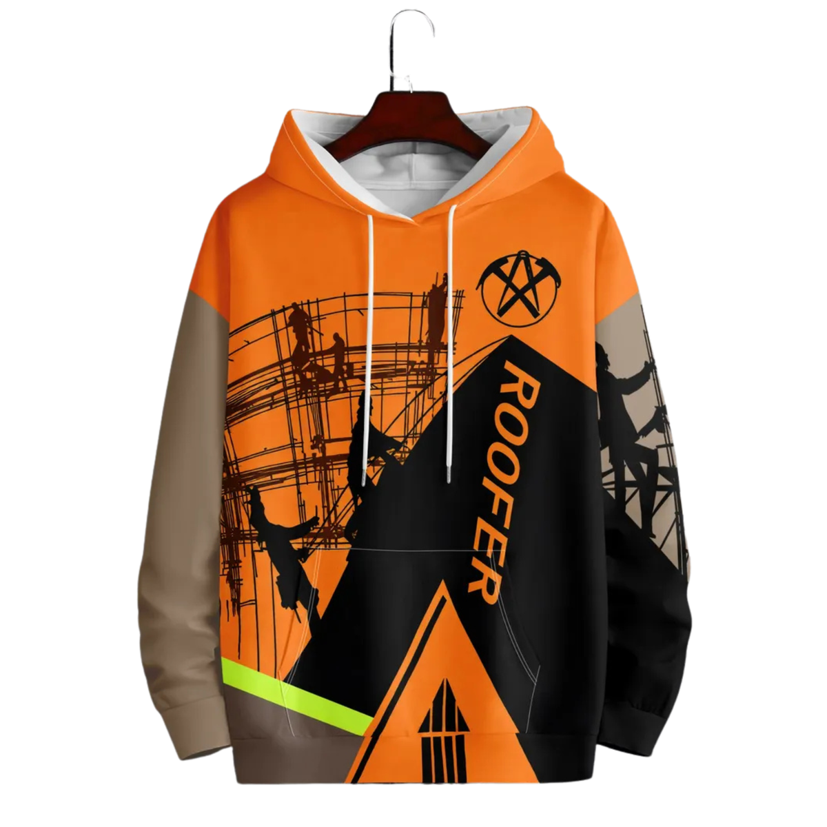 Scaffold Surge Hoodie – Realistic High-Visibility Scaffolder Graphic Hoodie