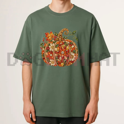 Jeweled Pumpkin Boujee Halloween Graphic T-Shirt