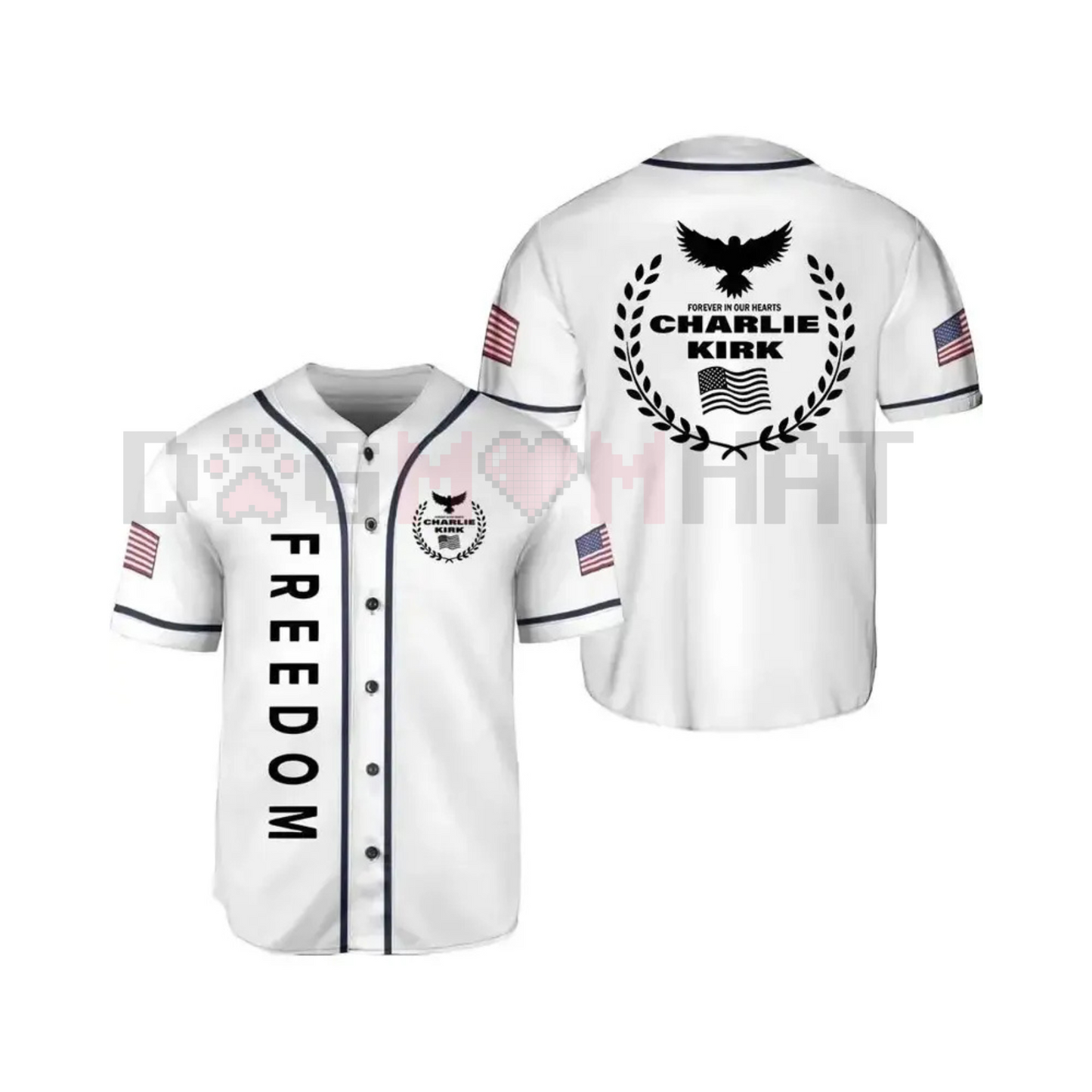 "Freedom" Black & White Baseball Jersey – Unisex 90s Vintage Sportswear, Casual Street Style Top