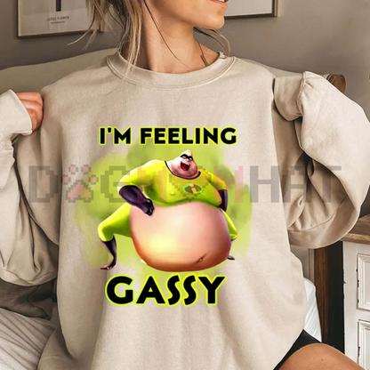 The Incredibles "Gassy" Shirt – Funny Meme Crewneck Graphic Tee